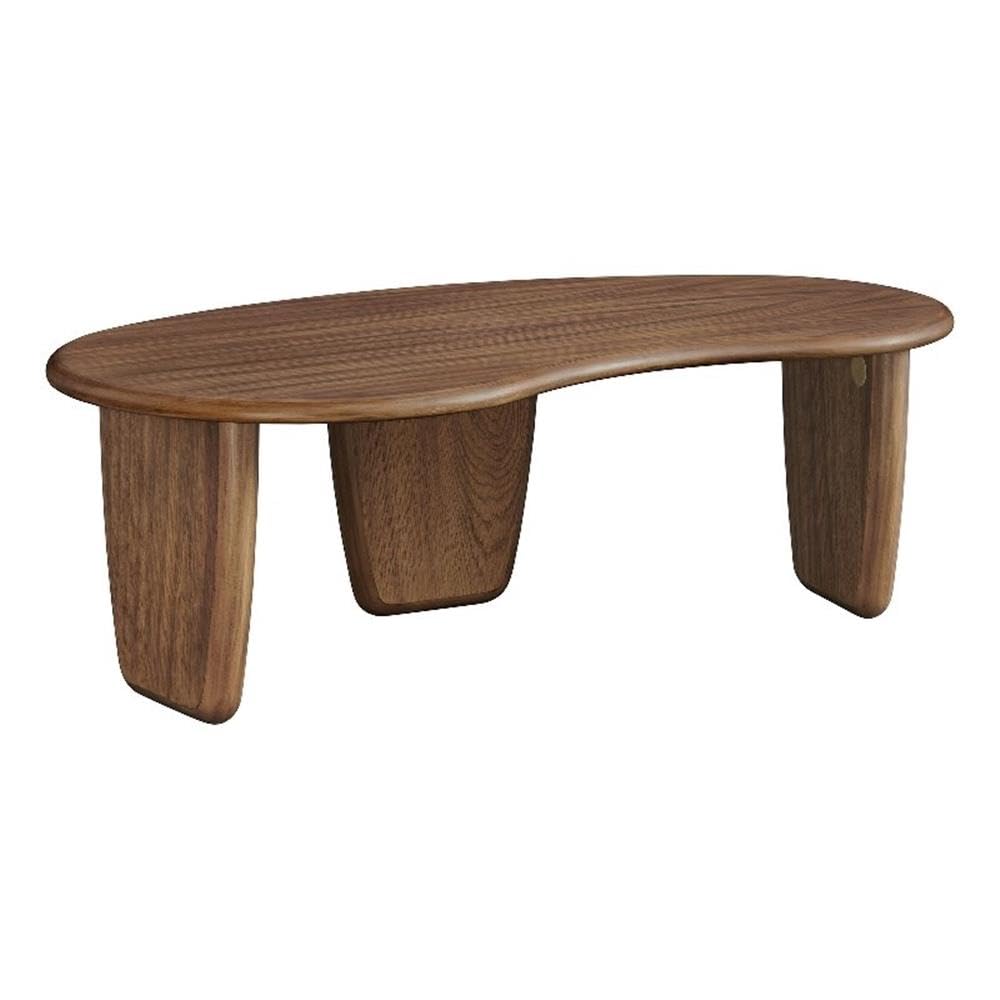 Amazon.com: Modway Vetra Kidney-Shaped Free Coffee Table in Walnut